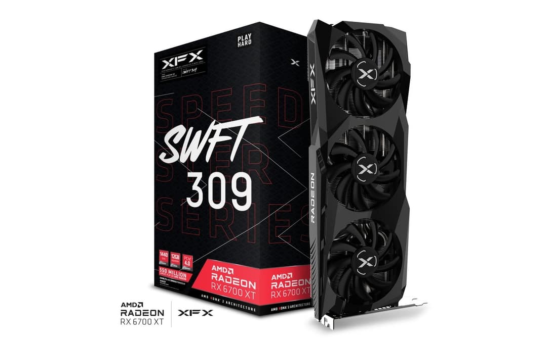 XFX RX-67XTYJFDV RX 6700 XT 12GB 192Bit GDDR6 DP/HDMI Speedster SWFT 309 PCI4 0