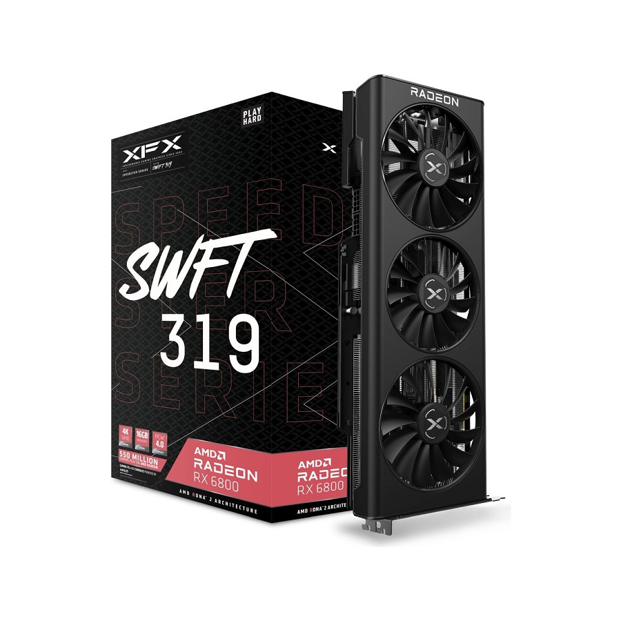 XFX RX-68XLAQFD9 RX 6800 16GB 256Bit GDDR6 DP/HDMI PCI 4 0 Ekran Kartı