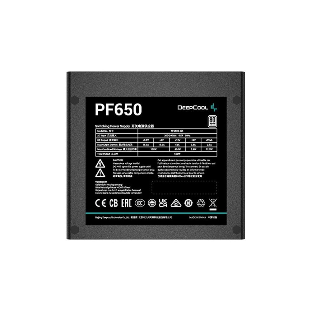 Deep Cool PF650 650W ATX +80 Güç Kaynağı