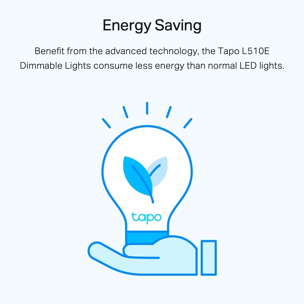 Tp-Link TAPO-L510E-2P Tapo Smart Wi-Fi Light Bulb Dimmable 2-Pack