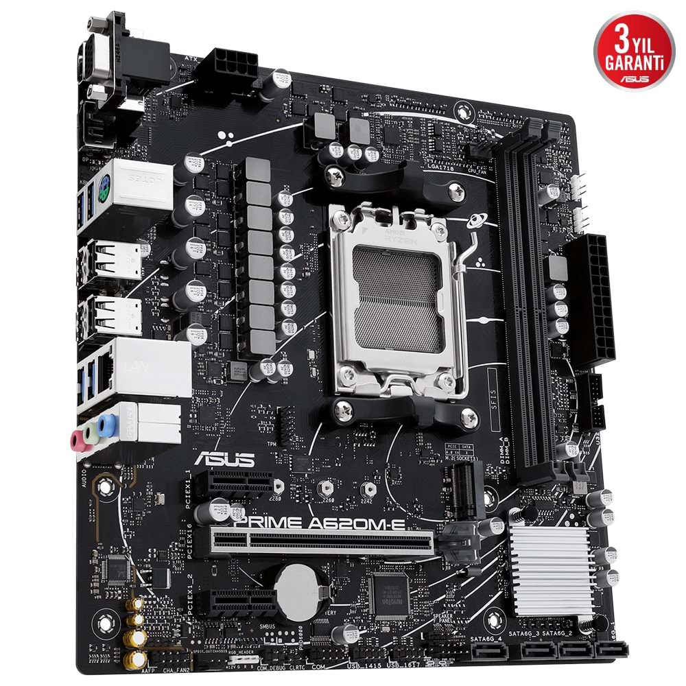 Asus Prime A620M-E DDR5 1XVGA 1XHDMI 1XDP 1XM.2 USB 3.2 Am5 Matx