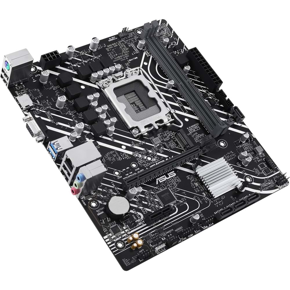 Asus Prime H610M-K DDR5 5600Mhz 1XVGA 1XHDMI 1XM.2 USB 3.2 Matx 1700P (13. VE 12.Nesil İşlemci Uyumlu)
