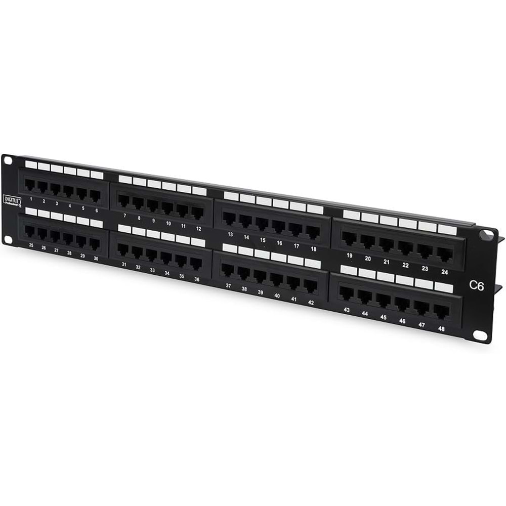 Digitus 48 Port Patch Panel Dolu Cat6 (DN-91648U)
