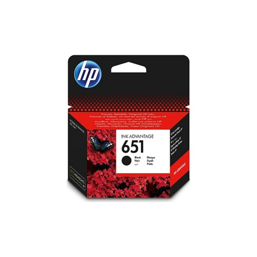 HP C2P10AE Siyah Mürekkep Kartuş (651)