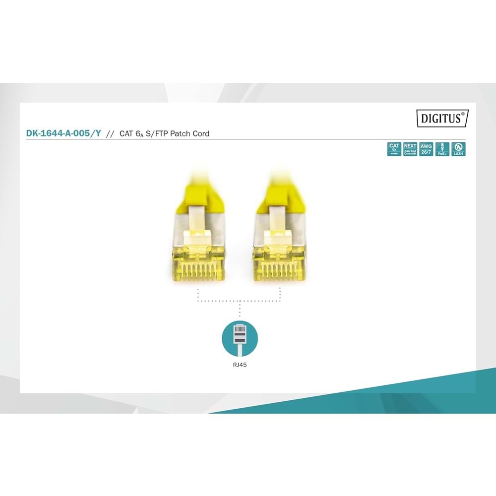 Digitus Patch Kablo Cat6 Sarı (0.5m)
