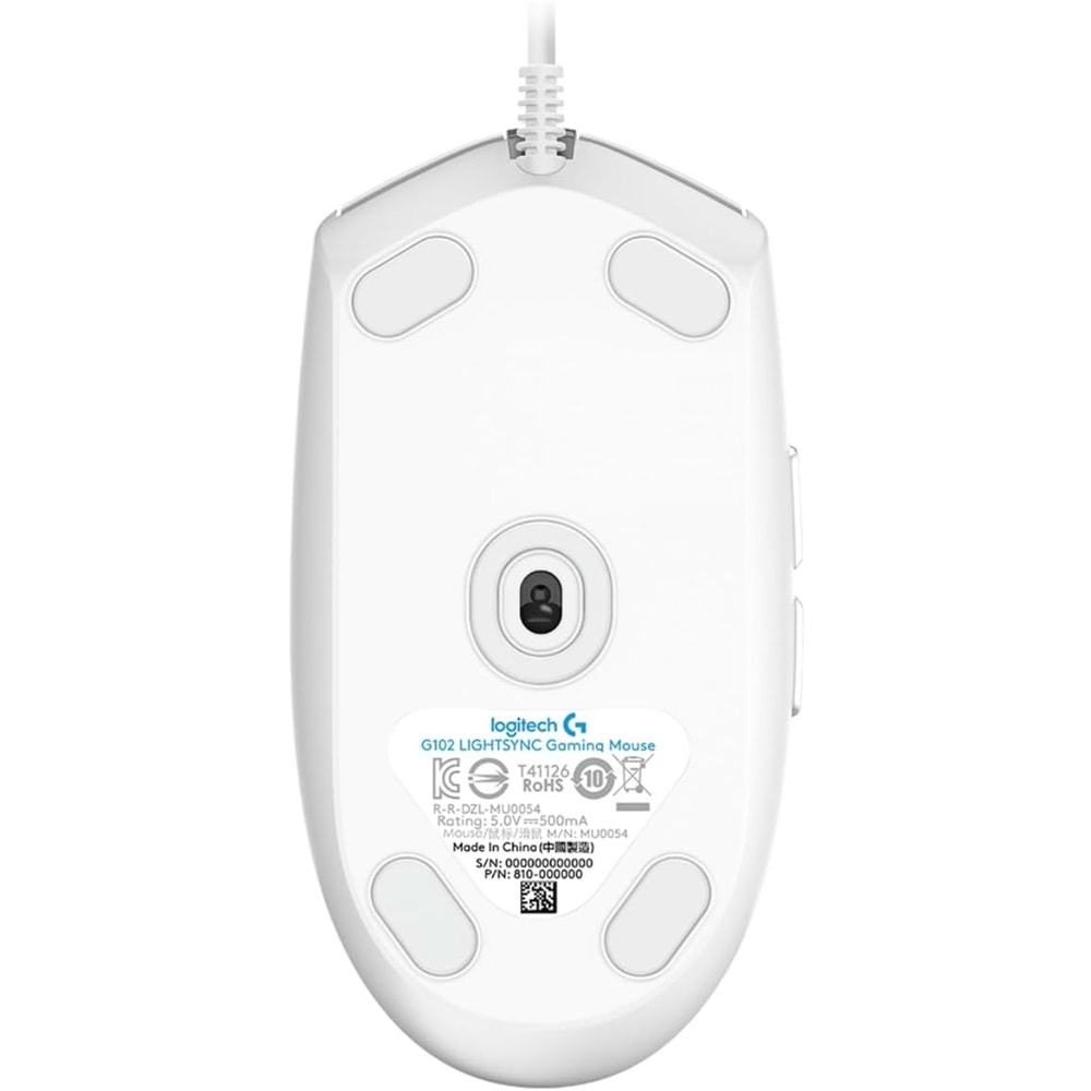 Logitech G G102 Lightsync Gaming Mouse Beyaz