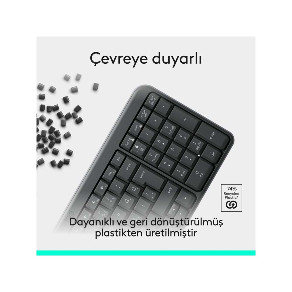 Logitech K250 Kompakt Bluetooth Klavye Grafit