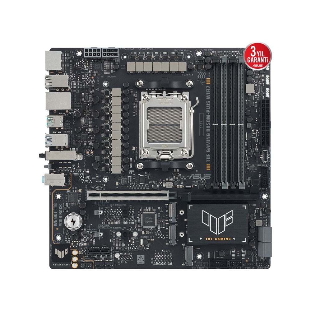 Asus TUF Gaming B850M-PLUS WIFI7 W B850 DDR5 USB3.2 M.2 DP/HDMI PCI 5.0 AM5 Anak