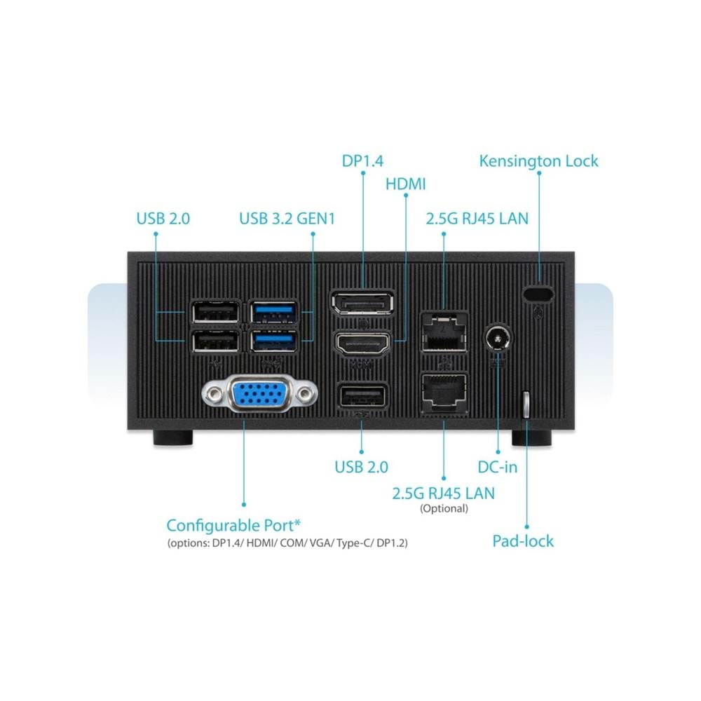 Asus Mini PC PN42-SN0285AV Intel Processor N100 4GB 128SSD M.2 W11PRO