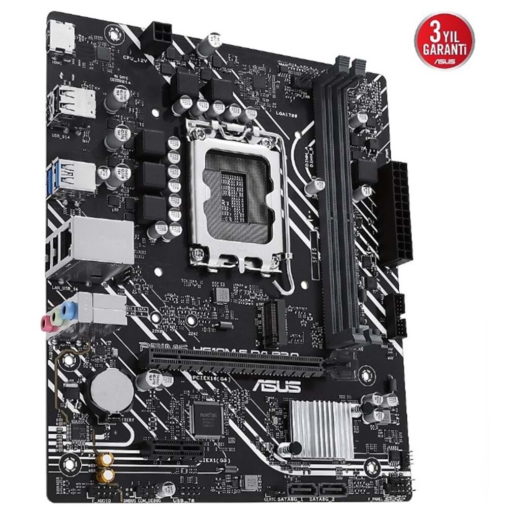 Asus PRIME H610M-F D4 R2.0-SI 2xDDR4 M.2 HDMI 12-13.14.Nesil LGA1700 Soket Anakart (Bulk)