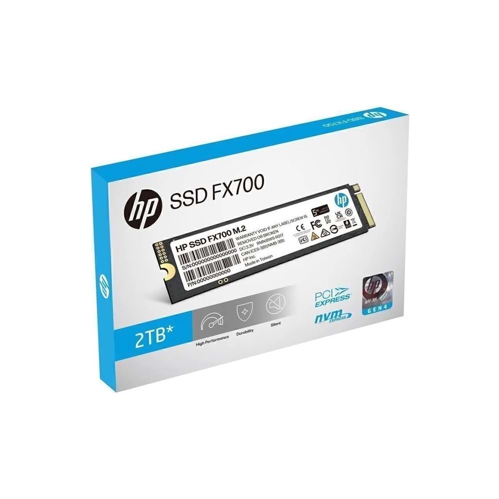 HP 8U2N5AA FX700 2TB 7200/6200 Gen4 NVMe PCIe M.2 3D NAND SSD