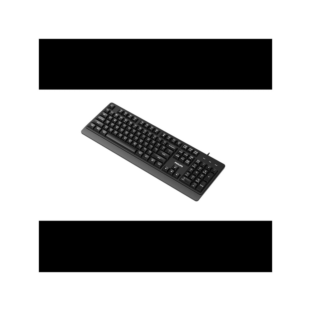 Philips SPK6247B USB Kablolu Türkçe Q Multimedya Klavye (Siyah)