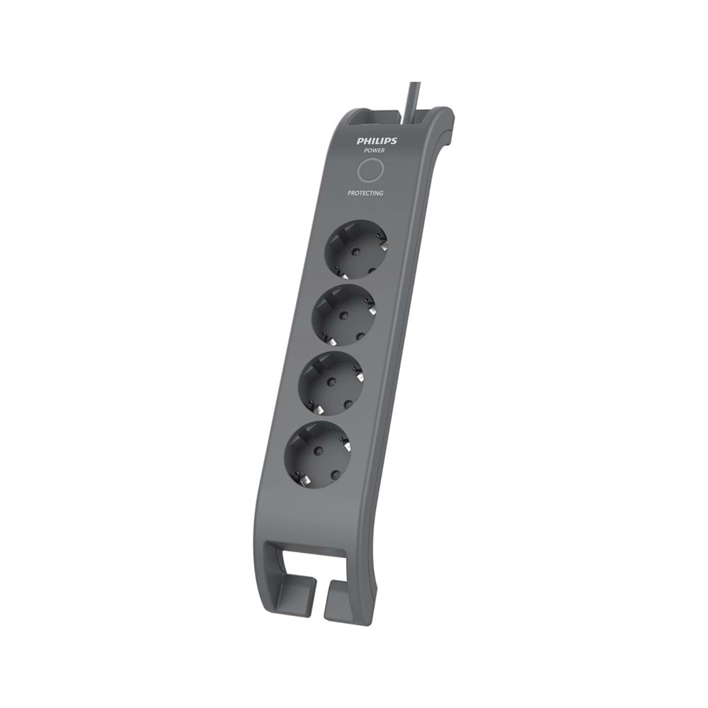 Philips SPN3140A/62 4 Soket Akım Korumalı Priz 900 Joules 2Mt Kablo (Gri)