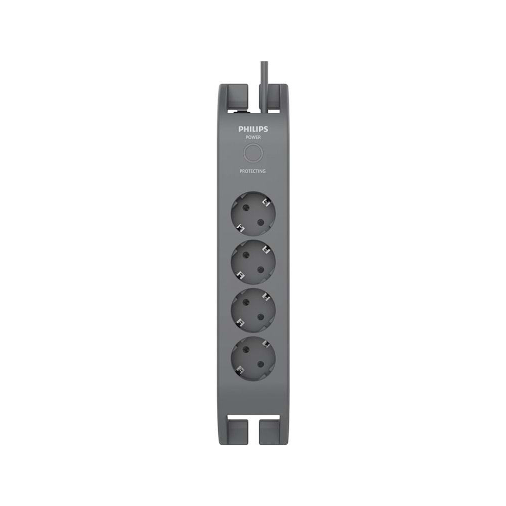 Philips SPN3140A/62 4 Soket Akım Korumalı Priz 900 Joules 2Mt Kablo (Gri)