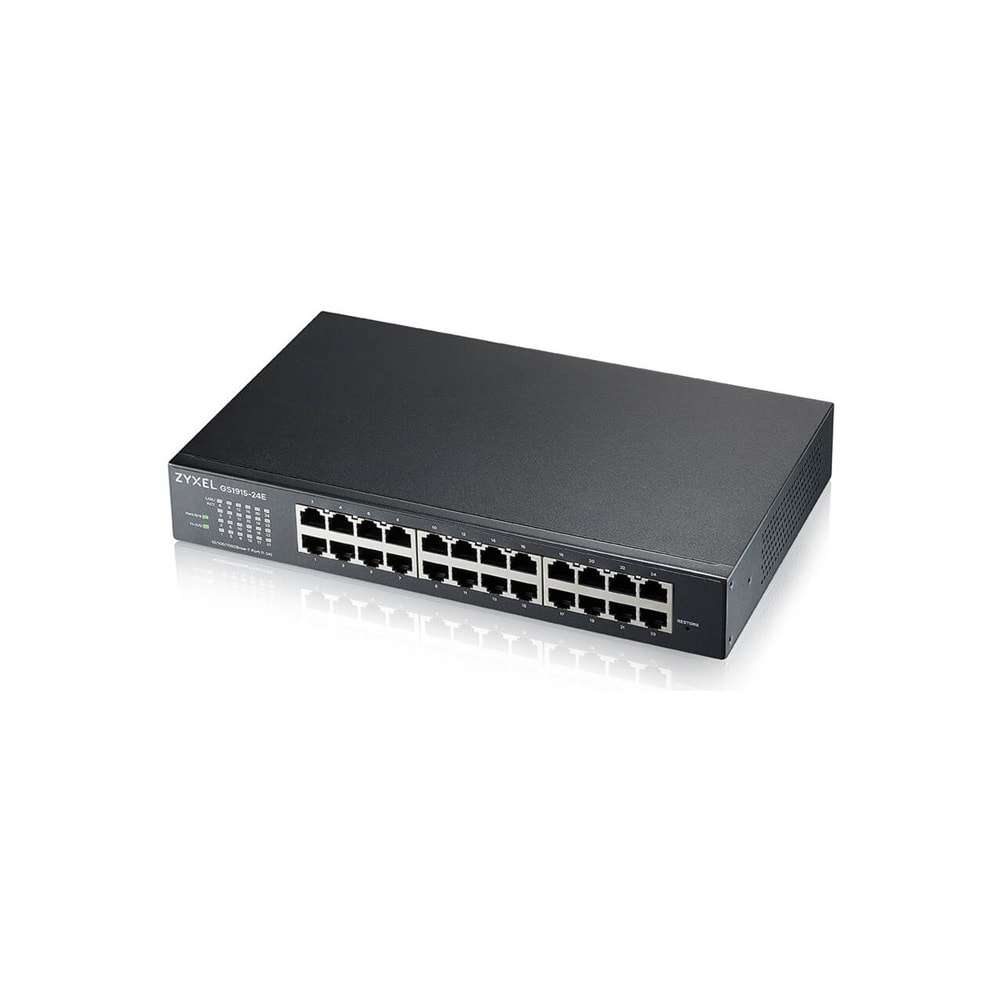 ZyXEL GS1915-24E 24 Port GigaBit Yönetilebilir Sessiz Masaüstü Switch