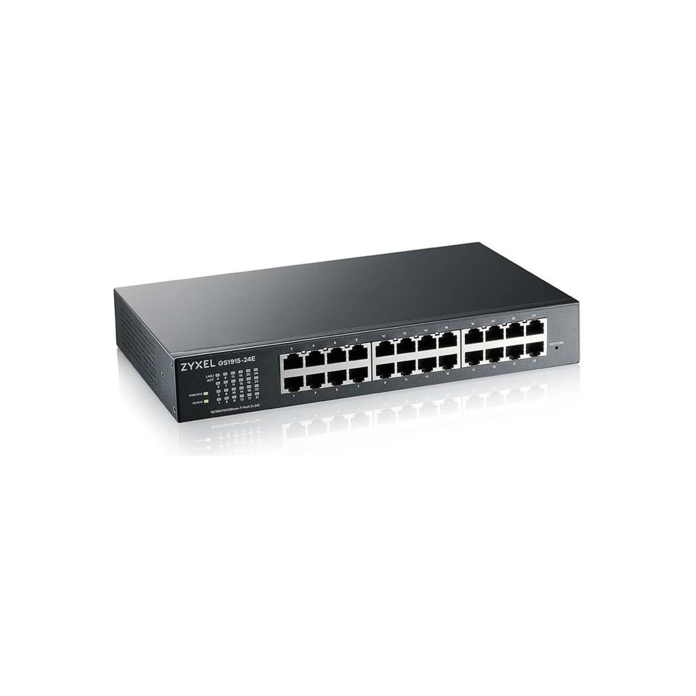 ZyXEL GS1915-24E 24 Port GigaBit Yönetilebilir Sessiz Masaüstü Switch
