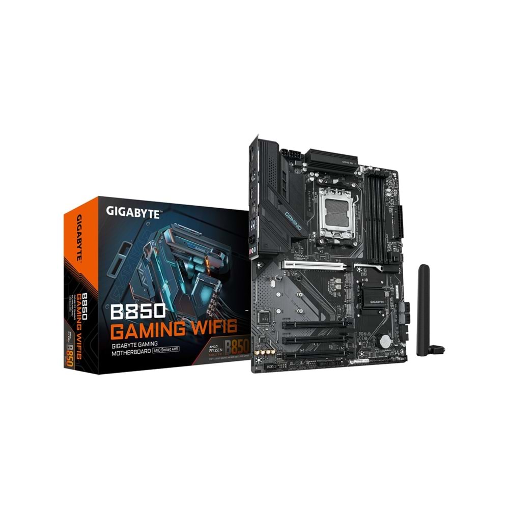 Gigabyte B850-GAM-X-WIFI6E B850-GAM-X-WIFI6E 7800 MHz OC DDR5 AM5 M.2 HDMI DisplayPort ATX Anakart