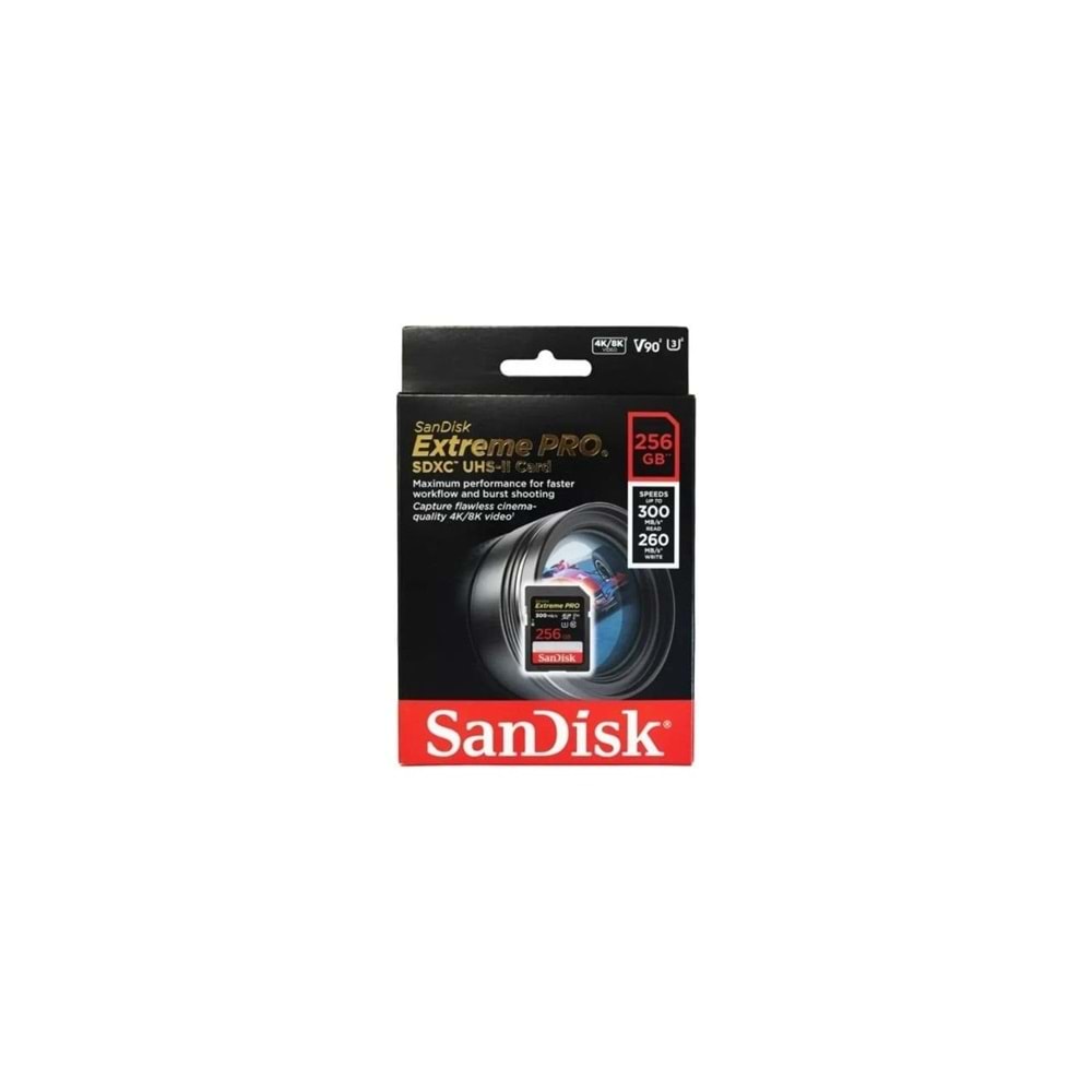 Sandisk SDSDXDM-256G-GN4IN 256GB Extreme Pro SDXC UHS-II V90 300MB/s SD Card