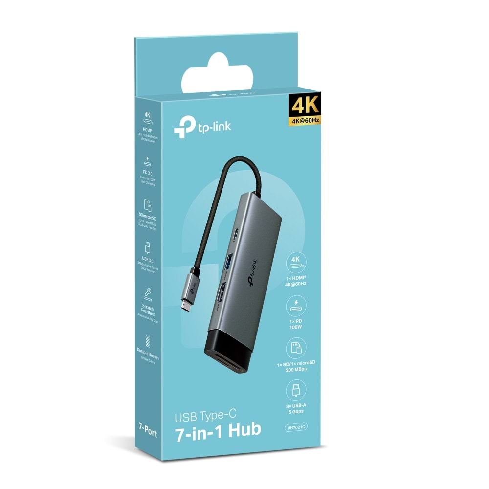 Tp-Link UH7021C USB Type-C 7 si 1 arada Hub
