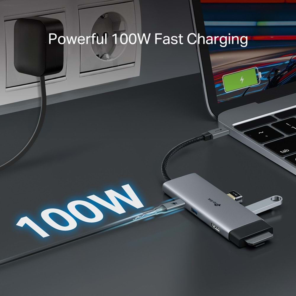 Tp-Link UH7021C USB Type-C 7 si 1 arada Hub