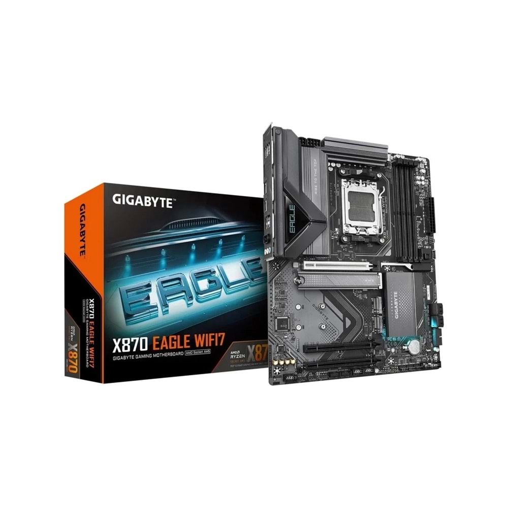Gigabyte X870-EAGLE-WIFI7 X870-EAGLE-WIFI7 8200MHz OC DDR5 AM5 M.2 HDMI DisplayPort ATX Anakart