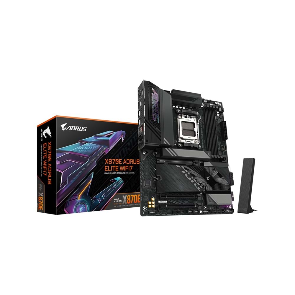 Gigabyte X870E-A-PRO-X-ICE X870E-A-PRO-X-ICE 8200MHz OC DDR5 AM5 M.2 HDMI DisplayPort ATX Anakart