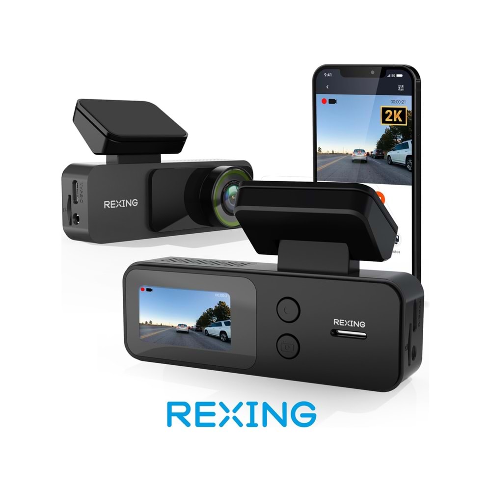 REXING V1 LITE 2K WIFI ARAC KameraSI + 32GB SD KAR