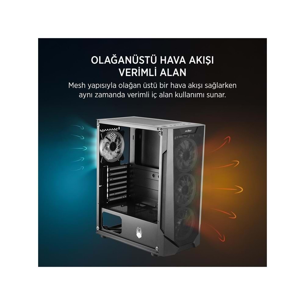 JAMES DONKEY HELIX H800 4XRBW ATX 550W Gaming Kasa