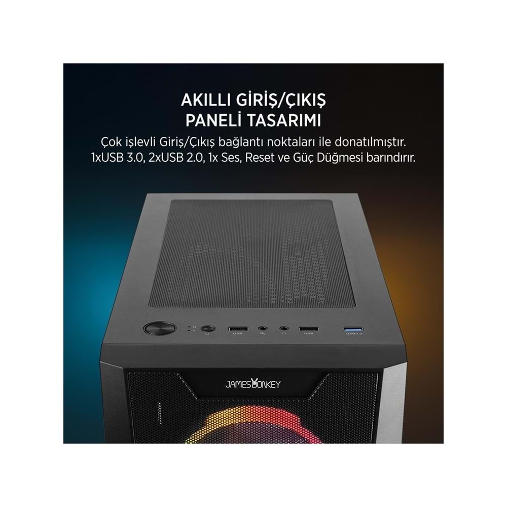 JAMES DONKEY HELIX H800 4XRBW ATX 550W Gaming Kasa