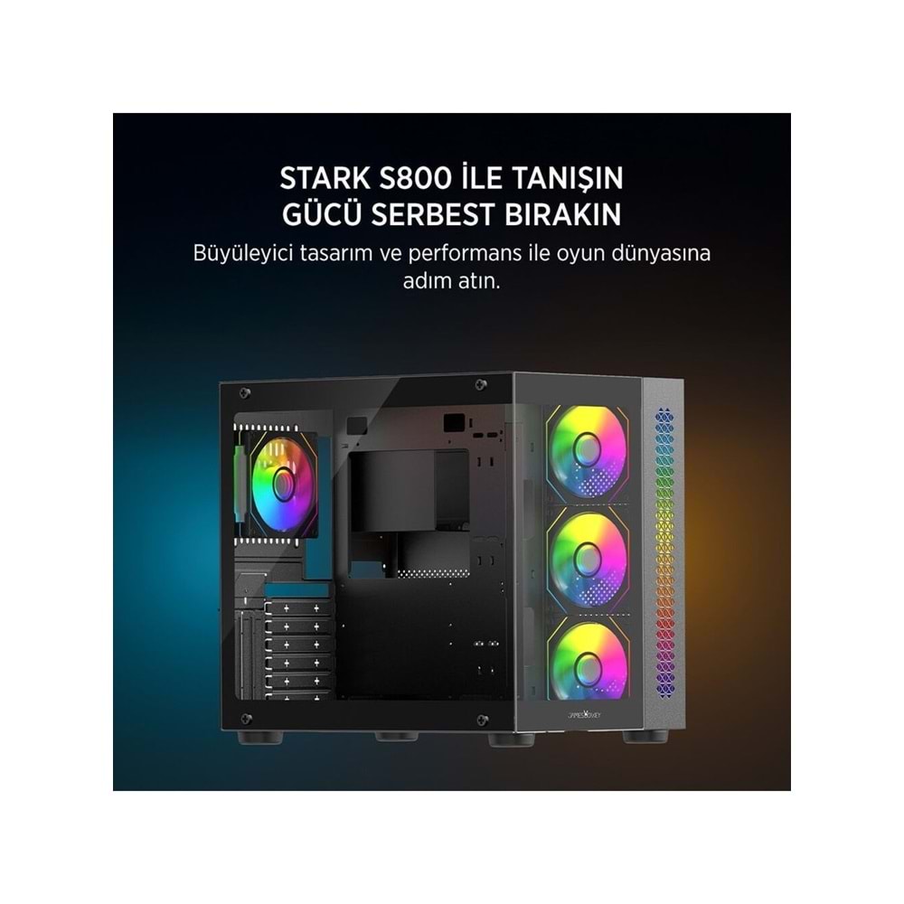 JAMES DONKEY STARK S800 4X ARGB BLACK Kasa 750W