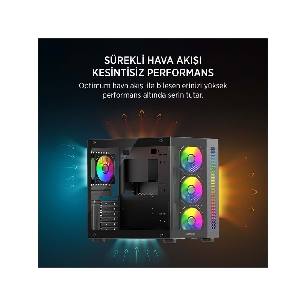 JAMES DONKEY STARK S800 4X ARGB BLACK Kasa 750W