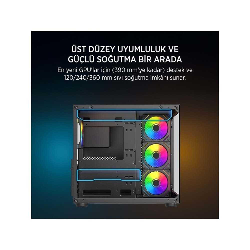 JAMES DONKEY STARK S800 4X ARGB BLACK Kasa 750W