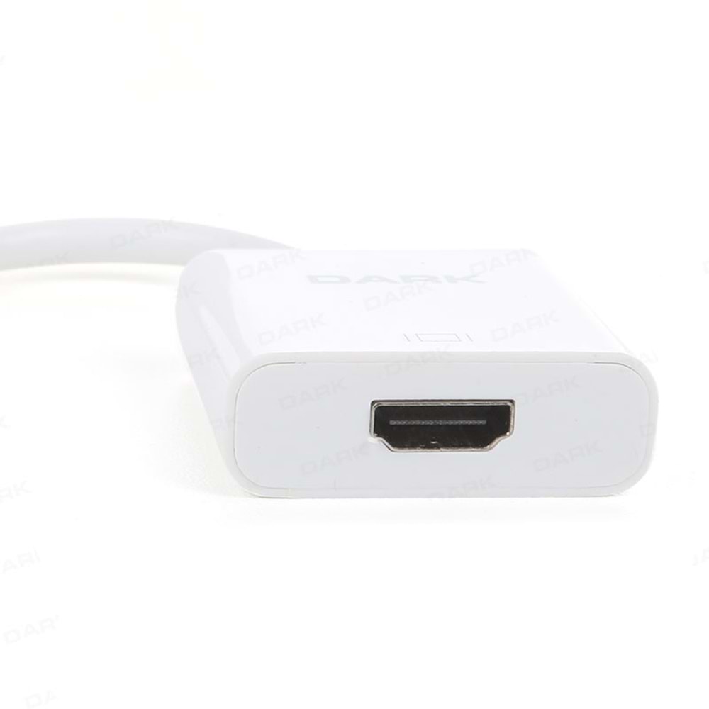Dark USB 3.1 Type-C den (4K UHD) Display Port Dönüştürücü Adaptör (Alüminyum Kasa)(DK-AC-U31XDP)