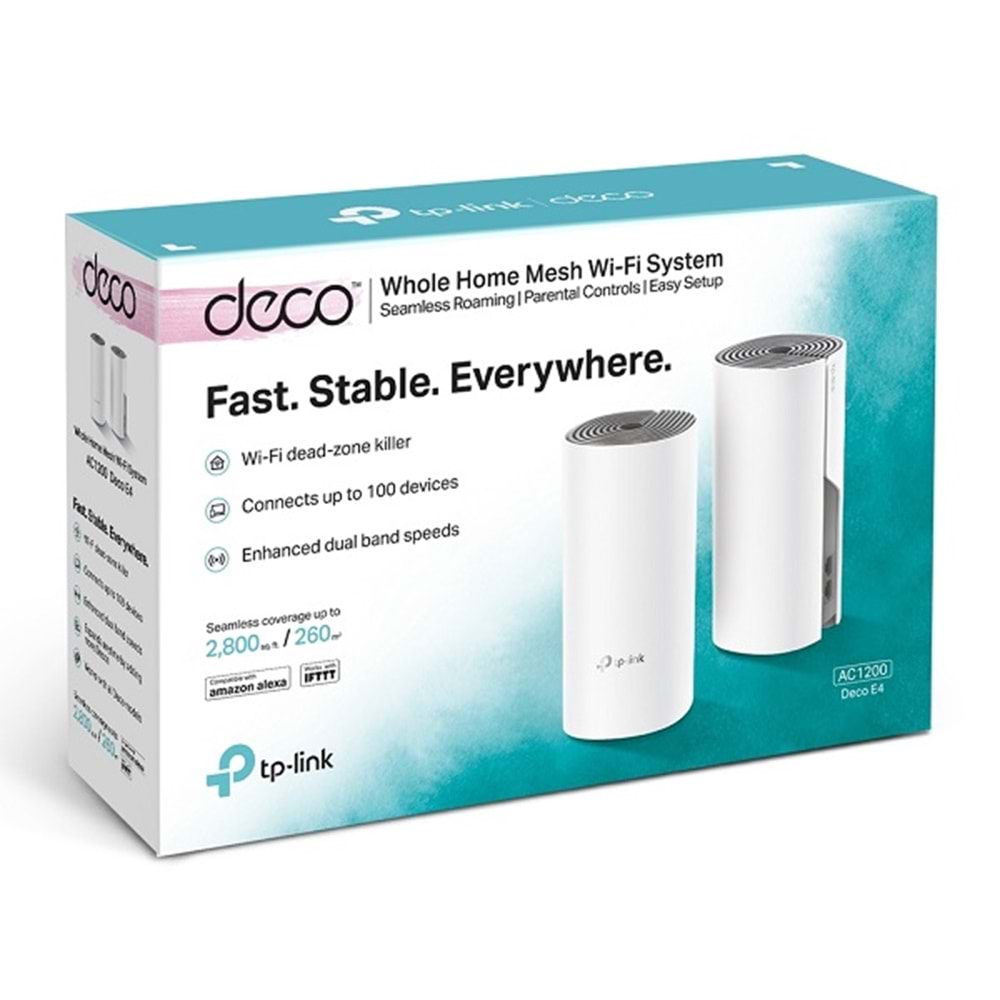 TP-Link Deco-E4-2P AC 1200 Tüm Ev Mesh Wi-Fi Sistemi 2 Adet