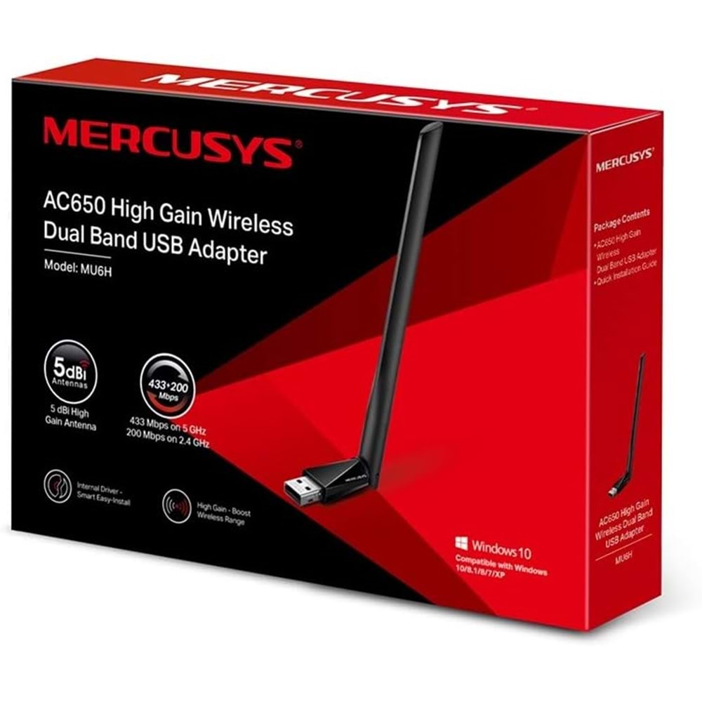 TP-Link MU6H ROU 300Mbps Wireless USB Adaptör