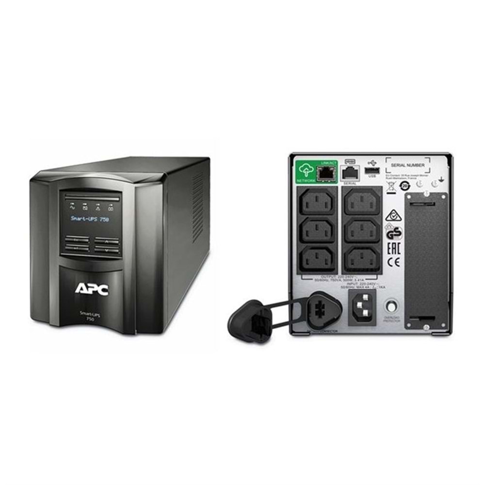 APC Akıllı Güç Kaynağı Smart-UPS 750VA LCD 230V Uzaktan İzlemeli - Smartconnect SMT750IC