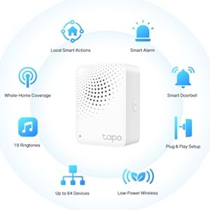 TP-Link Akıllı Zil Sesleri, Alarm ve Zil ile TP-Link Tapo H100 Smart Hub Wifi