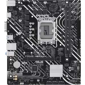 Asus Prime H610M-K DDR5 5600Mhz 1XVGA 1XHDMI 1XM.2 USB 3.2 Matx 1700P (13. VE 12.Nesil İşlemci Uyumlu)