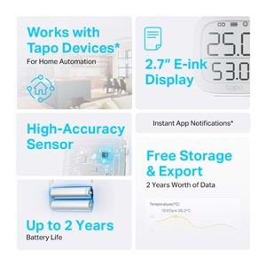 TP-Link Tapo T315 Akıllı Sıcaklık ve Nem Sensörü