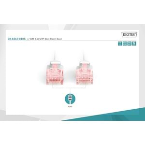 Digitus Zırhlı Patch Kablo Cat6A Gri (1m)