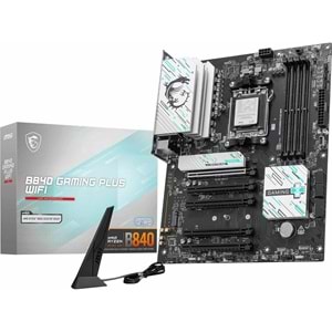 MSI B840 Gaming PLUS WIFI DDR5 8000MT/S 1XHDMI 2XM.2 ATX AM5 (AMD AM5 9000/8000/7000 Uyumlu)