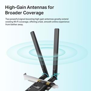 TP-Link ARCHER TX20E AX1800 WI-FI 6 Bluetooth 5.2 PCIE Adaptör