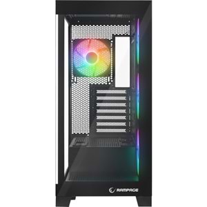 Rampage HYDRA V2 BLACK 4XARGB Fan+Hub Type-C E-ATX Exclusive Siyah Gaming Oyuncu