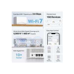Tp-Link Mercusys Halo H25BE(2-pack) BE3600 Whole Home Mesh Wi-Fi 7 System (2 Ade