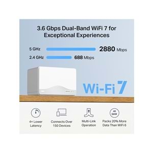 Tp-Link Mercusys Halo H25BE(2-pack) BE3600 Whole Home Mesh Wi-Fi 7 System (2 Ade