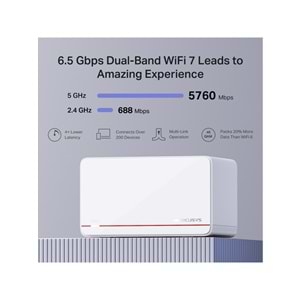 Tp-Link Mercusys Halo H37BE(2-pack) BE6500 Whole Home Mesh Wi-Fi 7 System (2 Ade