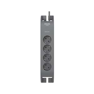 Philips SPN3140A/62 4 Soket Akım Korumalı Priz 900 Joules 2Mt Kablo (Gri)