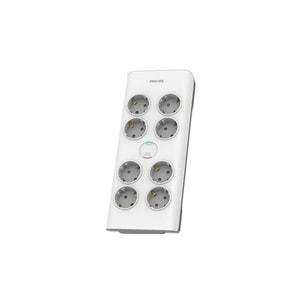 Philips SPN7080WA/62 8 Soket Akım Korumalı Priz 900 Joules 2Mt Örgülü Kablo (Beyaz)