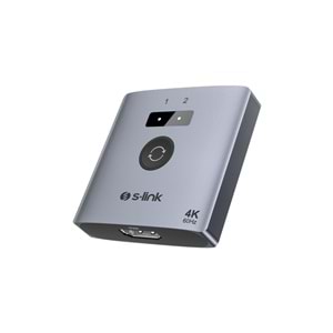 S-Link SL-LU602 2xHDMI 4K 60Hz Monitör Çoklayıcı (1PC-2Monitör veya 2PC- 1Monitör) Çift Yönlü Switch