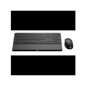 Philips SPT6607B Siyah Türkçe Q 2.4Ghz ve Bluetooth Kablosuz Bilek Destekli Multimedya Klavye Mouse Set